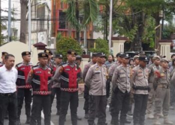 Apel Siaga Pengamanan Pemilu 2024 di Kecamatan Ujung Pandang