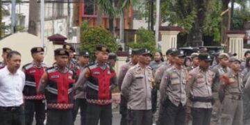 Apel Siaga Pengamanan Pemilu 2024 di Kecamatan Ujung Pandang