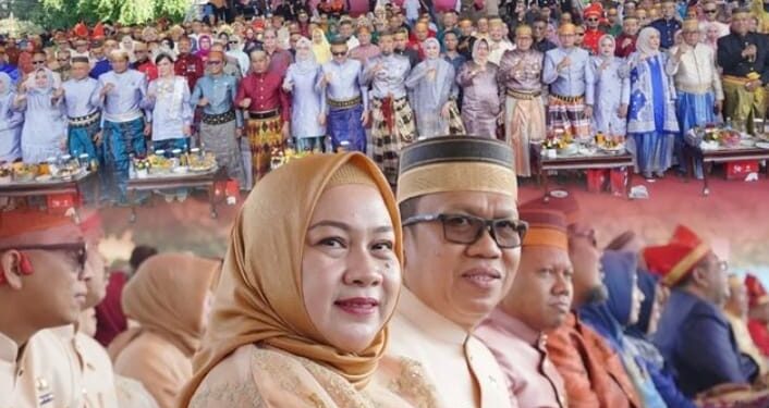 Camat dan Ketua TP PKK Rappocini Kompak Hadiri HUT Kota Makassar
