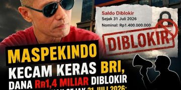 MASPEKINDO Mengecam Keras BRI KC Makassar Atas Pemblokiran Dana Rp1,4 Miliar Milik Nasabah Sejak 31 Juli 2026 : “Apa Dasar Hukumnya?”