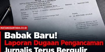 Laporan Atas Pengancaman Jurnalis Mata Nusantara Telah Masuk Proses Hukum