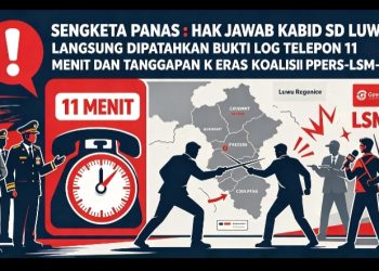 SENGKETA PANAS “Hak Jawab Kabid SD Luwu Langsung Dipatahkan Bukti Log Telepon 11 Menit dan Tanggapan Keras Koalisi Pers-LSM!”