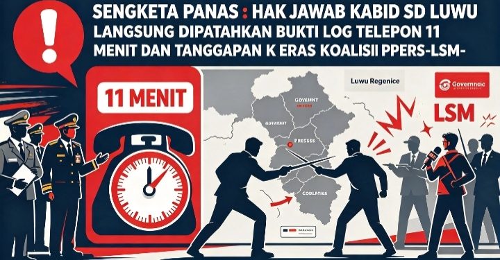 SENGKETA PANAS “Hak Jawab Kabid SD Luwu Langsung Dipatahkan Bukti Log Telepon 11 Menit dan Tanggapan Keras Koalisi Pers-LSM!”