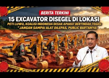 15 Excavator Disegel Dilokasi PETI Luwu, Koalisi Indonesia Desak Aparat Bertindak Tegas, “Jangan Sampai Alat Dilepas, Publik Akan Bertanya!”
